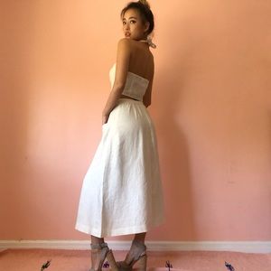 Reformation Other - Reformation Cream Linen Crop Midi Skirt Set Reformation Other - Reformation Cream Linen Crop Midi Skirt Set